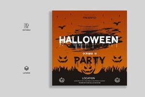 glad halloween fest banner. halloween festival firande banner mall vektor