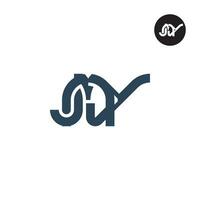 Brief jmy Monogramm Logo Design vektor