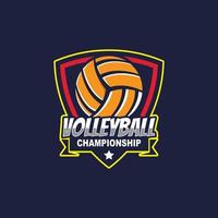volleyboll logotyp mall vektor