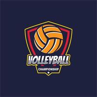 volleyboll logotyp mall vektor