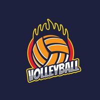 Volleyball-Logo-Vorlage vektor