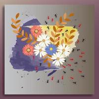 florales Design mit abstraktem Hintergrund vektor