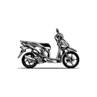 motorcykel matisk siluett vektor