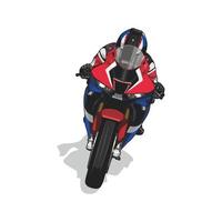 ein Sport-Rennmotorrad fahren vektor