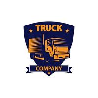 transport lastbil logistisk logotyp mall vektor