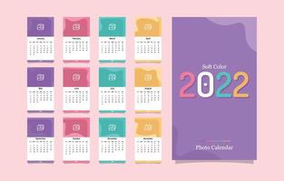 Kalendervorlage 2022 mit Foto vektor