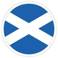 Flagge von Schottland. Schottland Flagge im runden Kreis gestalten vektor