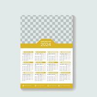 vektor 2024 årlig planerare kalender mall schema evenemang eller uppgifter vektor