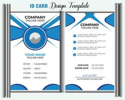 modern id kort design mall. företags- identitet kort design. professionell anställd id kort. vektor
