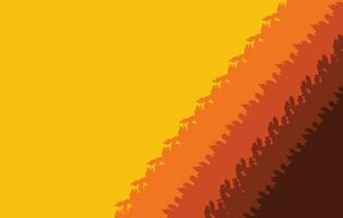 Gelb, orange, Rot, und braun abstrakt Bürste Schlaganfall Vektor Hintergrund isoliert auf horizontal Verhältnis Vorlage. einfach eben Hintergrund mit leeren Kopieren Raum.