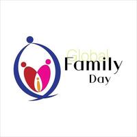 Sozial Medien kreativ zum global Familie Tag vektor