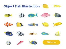objekt fisk illustration vektor