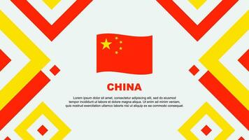 Kina flagga abstrakt bakgrund design mall. Kina oberoende dag baner tapet vektor illustration. Kina mall