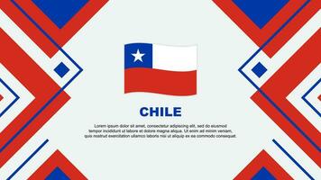 Chile Flagge abstrakt Hintergrund Design Vorlage. Chile Unabhängigkeit Tag Banner Hintergrund Vektor Illustration. Chile Illustration