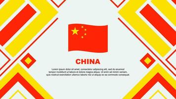 China Flagge abstrakt Hintergrund Design Vorlage. China Unabhängigkeit Tag Banner Hintergrund Vektor Illustration. China Flagge