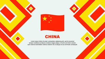 China Flagge abstrakt Hintergrund Design Vorlage. China Unabhängigkeit Tag Banner Hintergrund Vektor Illustration. China Karikatur