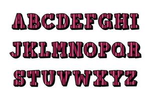 mångsidig samling av rosa linje alfabet brev för olika användningar vektor