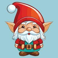 gnome dvärg- jul illustration vektor