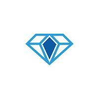 enkel geometrisk Centrum blå diamant enkel vektor