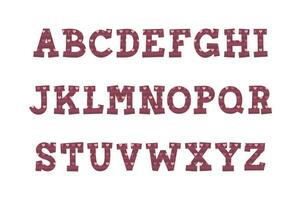 mångsidig samling av ljuv serenad alfabet brev för olika användningar vektor