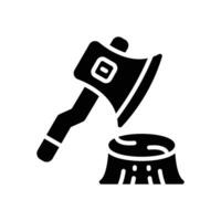 Axt Symbol. Vektor Glyphe Symbol zum Ihre Webseite, Handy, Mobiltelefon, Präsentation, und Logo Design.