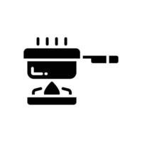 matlagning pott ikon. vektor glyf ikon för din hemsida, mobil, presentation, och logotyp design.
