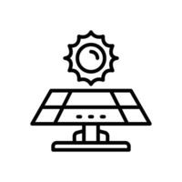 Solar- Panel Symbol. Vektor Linie Symbol zum Ihre Webseite, Handy, Mobiltelefon, Präsentation, und Logo Design.