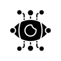 bionisch Auge Symbol. Vektor Glyphe Symbol zum Ihre Webseite, Handy, Mobiltelefon, Präsentation, und Logo Design.