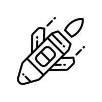 Bombe Symbol. Vektor Linie Symbol zum Ihre Webseite, Handy, Mobiltelefon, Präsentation, und Logo Design.
