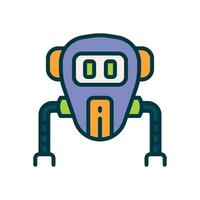 Raum Roboter Symbol. Vektor Linie Symbol zum Ihre Webseite, Handy, Mobiltelefon, Präsentation, und Logo Design.