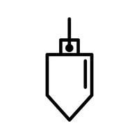 plumb bob vector icon