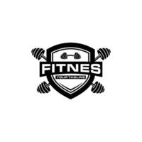 das Fitness und Hantel Logo vektor