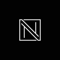 n Brief Initiale Logo Design Vektor Vorlage