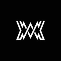 mw Brief Logo Design mit kreativ modern modisch Typografie vektor