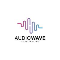 Audio- Welle Logo Konzept, Multimedia Technologie thematisch, abstrakt gestalten vektor