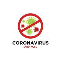 korona virus 2020. korona virus i wuhan, Kina, global spridning, och begrepp av ikon av stoppa korona virus vektor