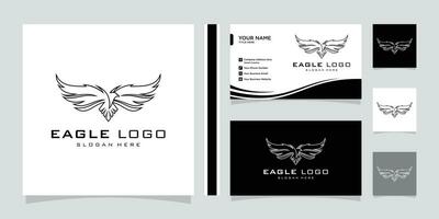 Örn logotyp vektor symbol, vektor illustration med företag kort design.