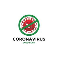 korona virus 2020. korona virus i wuhan, Kina, global spridning, och begrepp av ikon av stoppa korona virus vektor