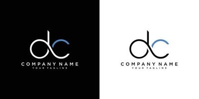 CD eller dc brev första logotyp design, vektor illustration