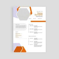 vektor minimal orange CV design