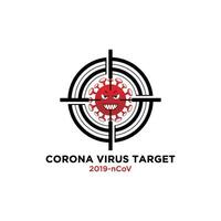 korona virus mål, vektor illustration av korona virus i wuhan, korona virus infektion. 2019-nvoc.corona mikrobiell virus.
