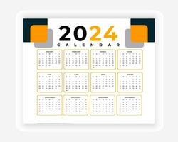 Vektor bunt 2024 Kalender Design