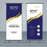 modern rollen oben Banner Vorlage mit abstrakt Design vektor