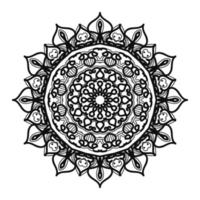 cirkulärt mönster i form av mandala med blomma för henna mandala tatuering dekoration vektor