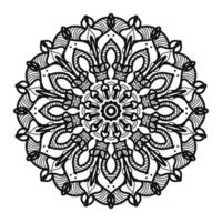 kreisförmiges Muster in Form von Mandala mit Blume für Henna-Mandala-Tattoo-Dekoration vektor