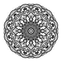 kreisförmiges Muster in Form von Mandala mit Blume für Henna-Mandala-Tattoo-Dekoration vektor