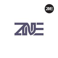 Brief zne Monogramm Logo Design vektor