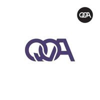 Brief qoa Monogramm Logo Design vektor