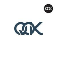 brev qok monogram logotyp design vektor