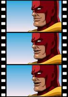 Superheld sich unterhalten Frames vektor